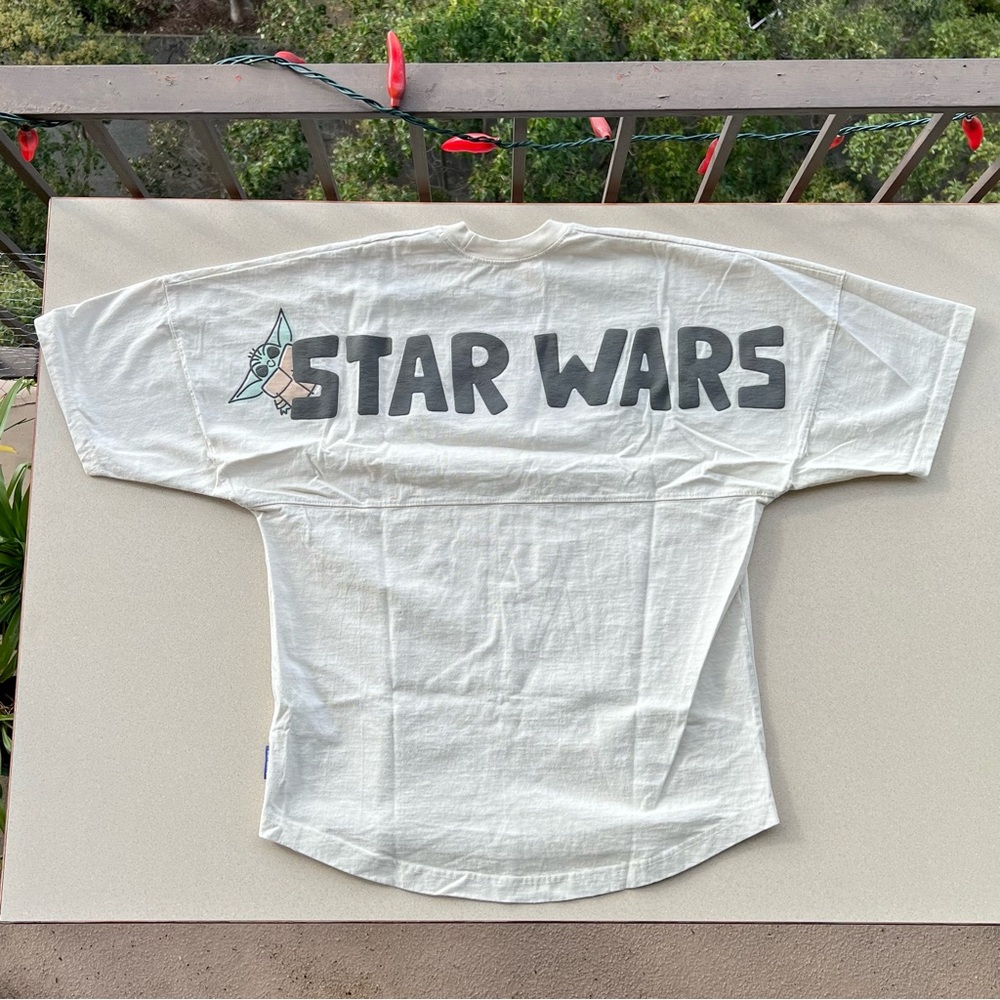 DISNEY Star Wars 2023 Short Sleeve Spirit  Jersey Grogu Baby Yoda WANTED Shirt